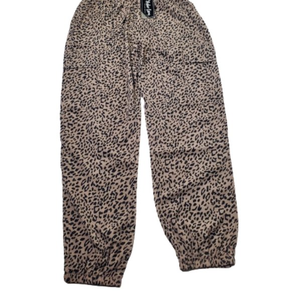 The Asher Lane Fiercely Loyal Leopard Drawstring Joggers. New!!! Size SM - Picture 9 of 9